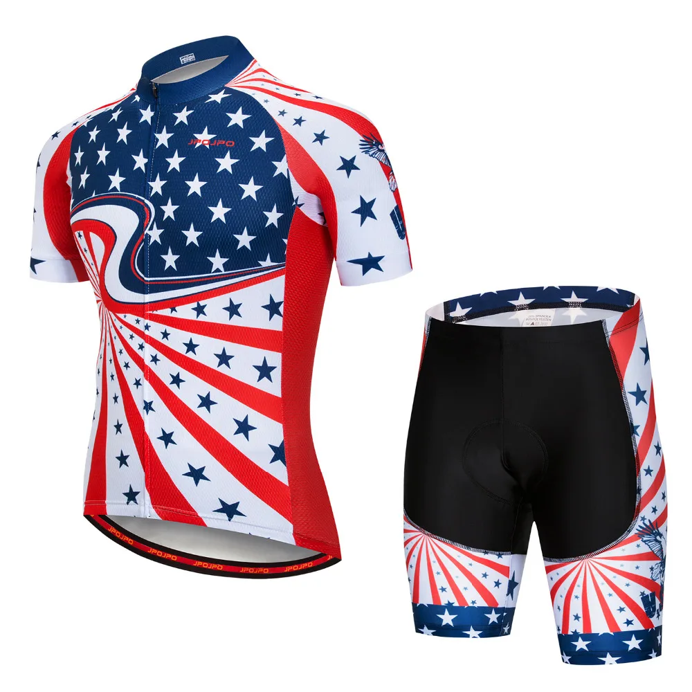 الرجال الدراجات جيرسي usa jpojpo برو فريق الدراجات الفانيلة الدراجات الملابس ropa ciclismo مجموعة outdoor الرياضة الدراجات مجموعة