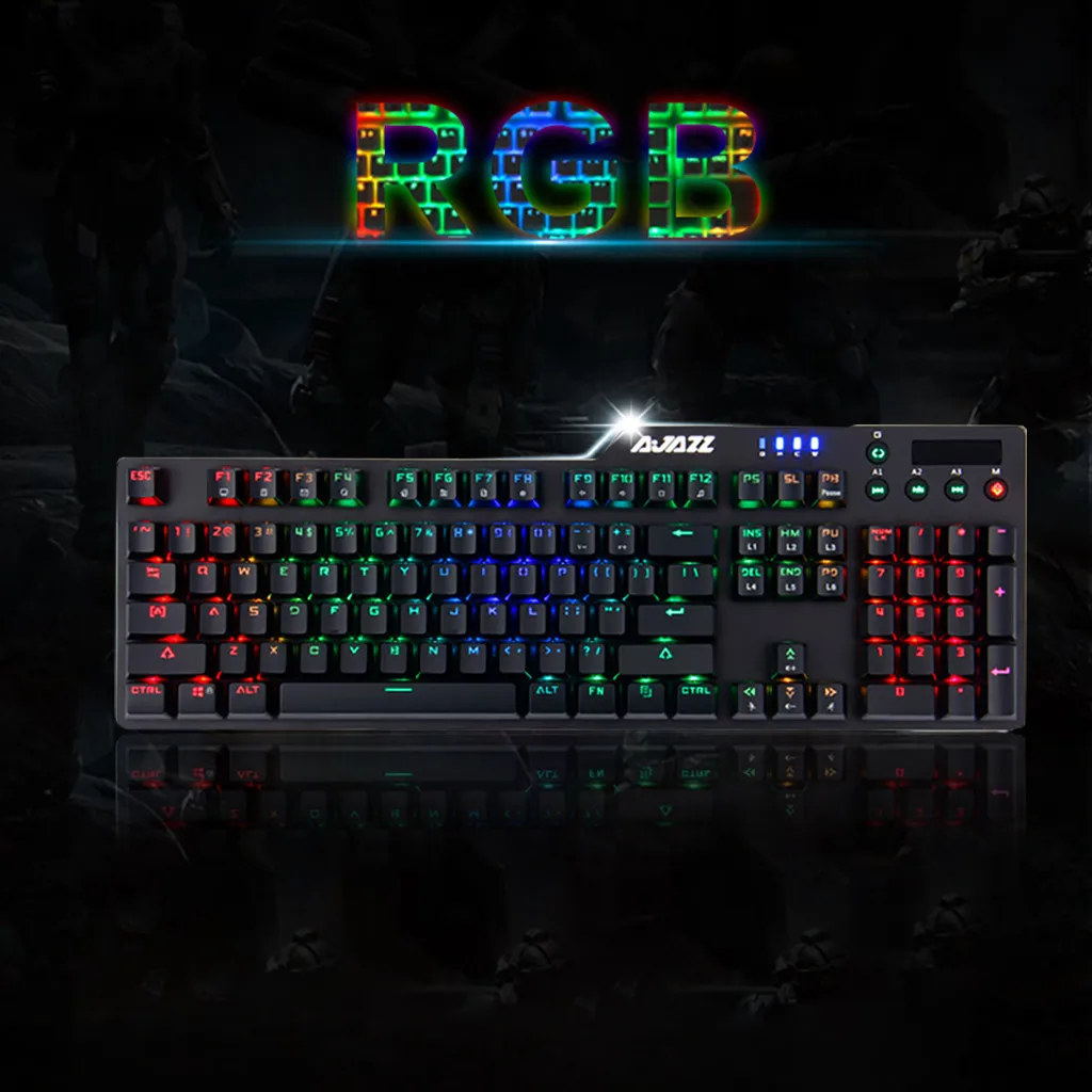 RGB Проводная игровая зеленая Шахта игровая клавиатура для компьютерных игр AK35i механическая клавиатура с подсветкой сплав 606