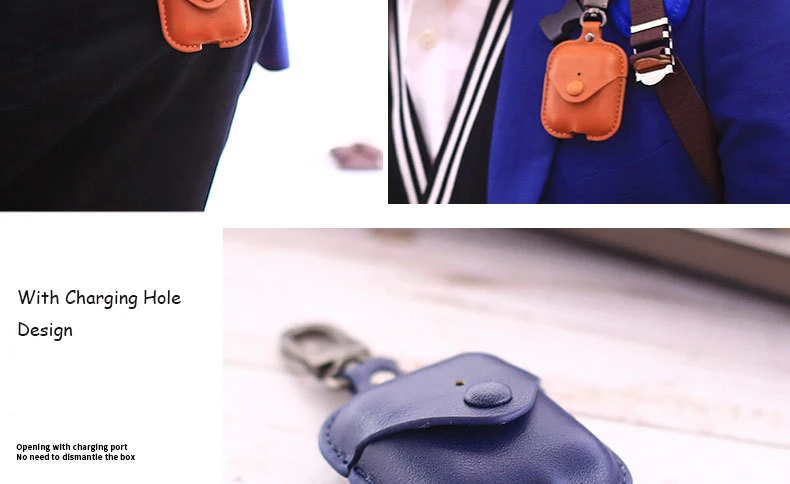 PU Leather Bag Case For Apple AirPods Bluetooth Wireless Retro Man Earphone Case  (6)
