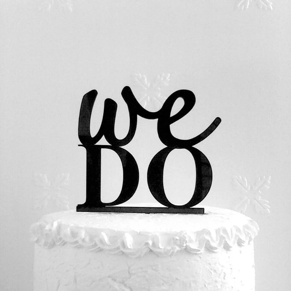 

We Do Wedding Cake Topper, Mr and Mrs Cake Topper for Romantic with Love Wedding Decor Supplies ,Traditional Wedding Cake Topper