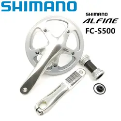 SHIMANO ALFINE S500 диаметра окружности болтов (BCD 130 мм 45 T передняя Звездочка 170 мм рукоятки с 24 мм каретка для городской складной велосипед