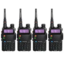 4 шт. новый черный Baofeng UV-5R WalkieTalkie 136-174 и 400-520 МГц двухстороннее радио наличии в Испании-корабль по письму-только 3 дня recieve