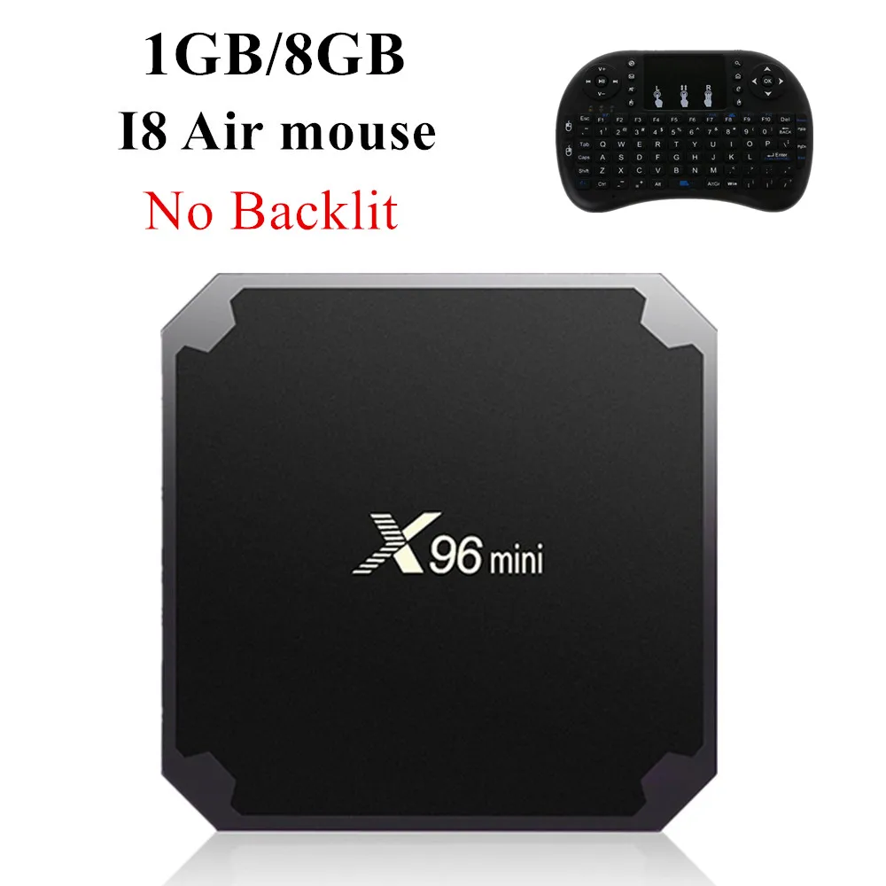 X96mini ТВ приставка WiFi android 7,1 4K 2 Гб 16 Гб Amlogic 1 ГБ 8 ГБ S905W ТВ приставка четырехъядерный Wi-Fi Медиаплеер smart X96 mini - Цвет: 1GB 8GB I8 NO Light