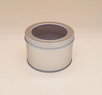 

Free Shipping+Wholesale Round Tin Box With Transparent PVC Window Lid & Sponge Plain Storage Case,200pcs/lot