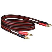 JSJ linha de quatro cabeça de banana plugue banana speaker amplificador de potência de áudio de cobre puro plug-fio de cobre livre de oxigênio