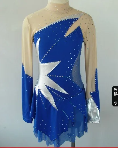 

Free shippingSapphireblueCUSTOM MADE TO FIT FIGURE ICE SKATING/ DANCING/ BATON TWIRLING COSTUMESD179