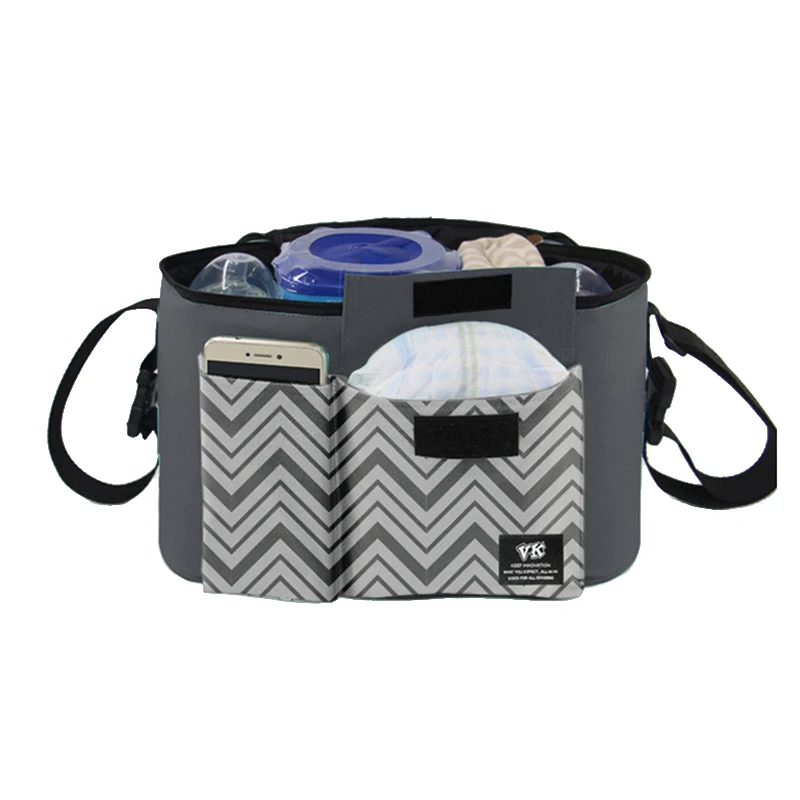 Baby Stroller Bag Multifunction Oxford Mummy Nappy Bags Large Capacity Organizer Milk Bottle Warmer Easy Install Bags BB6042 (4)