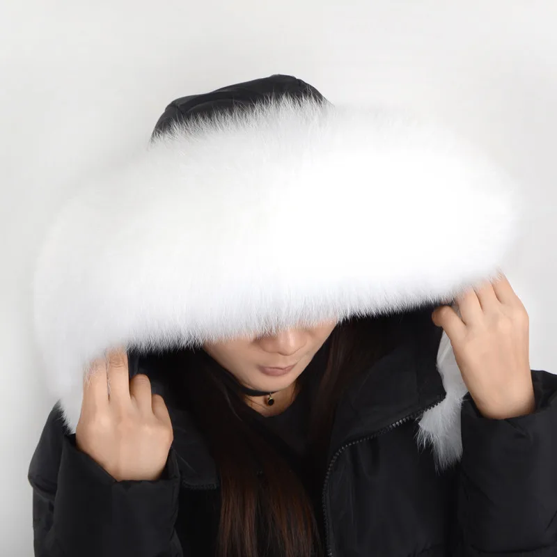 

Winter Natural Fox Fur Collar Real Fur Scarf Fashion Lady Scarves Woman New Fur Collar Women Coat Hood Warm Scarf Muffler