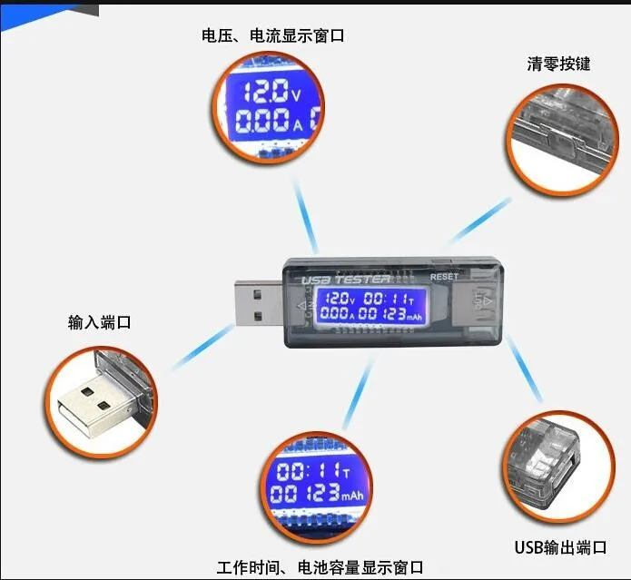 USB 5 в 9 в 12 В 20 в QC 2,0 OLED Ток Напряжение зарядное устройство Емкость тестер USB зарядное устройство Доктор измеритель мощности текстовый вольтметр