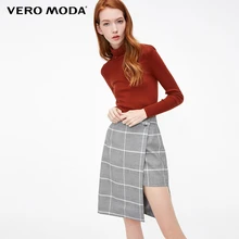 Vero Moda Женская клетчатая Асимметричная юбка миди с запахом | 318416508