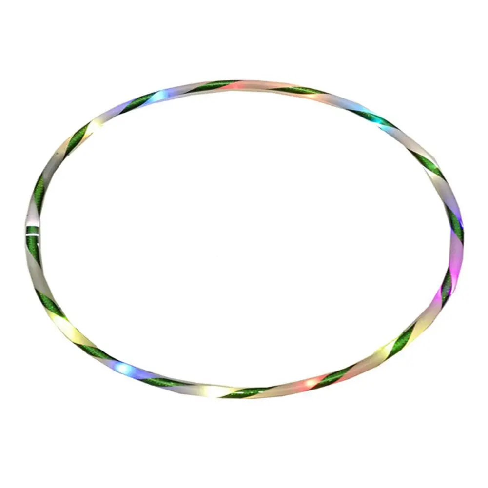Cool 24-LED Colorful Light 90CM Flashing Hula Fitness Hoop Sports Lose Weight Tool