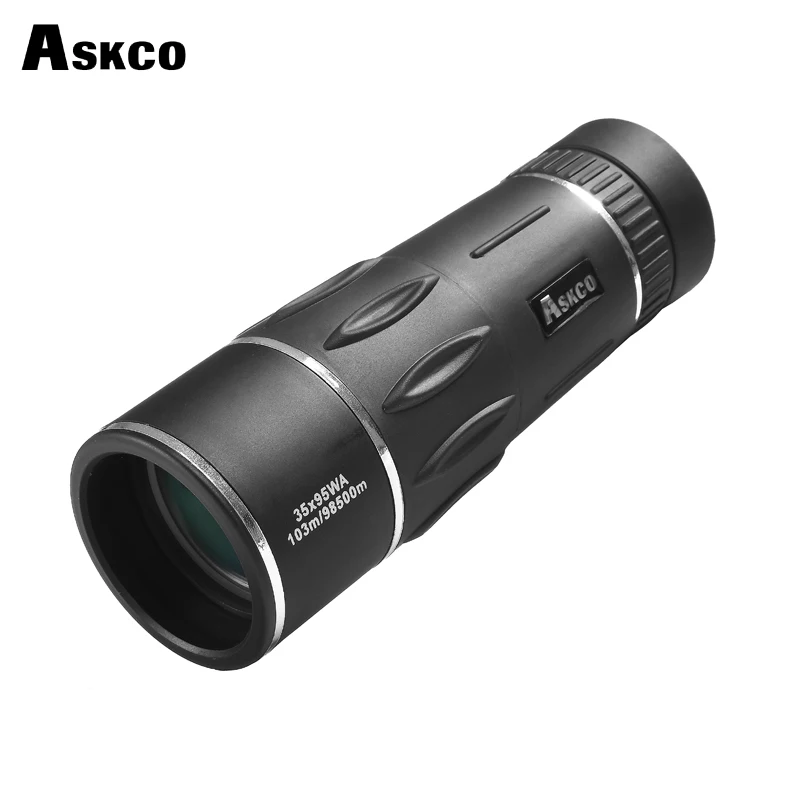 Askco 10 مرات قوية جيب حجم HD أحادي تلسكوب بالكامل متعددة coate مناظير عملية سهلة مع Bak4 بريزم ل مخيم