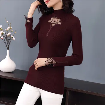 

1 ranked no. 3) the autumn new half a turtleneck sweater of cultivate morality F3220 bud silk embroidered costume