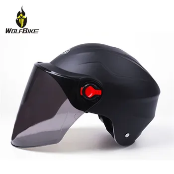 

Windproof Anti-UV Lens Cycling Safety Helmet Removable Mask Scooter Caps Motorbike Hiking Bike Bicycle Hemlets with Visor