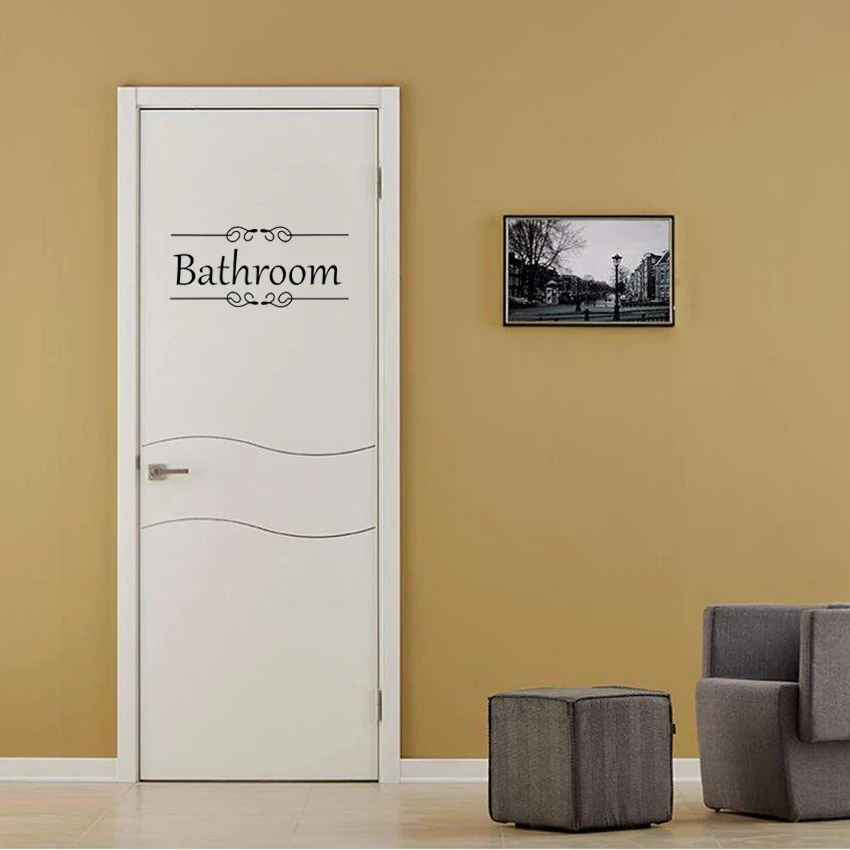 1PC Creative Bathroom Toilet Decor Door Sticker Wall Sticker Vinyl Decal PVC Vintage Decoration Sticker 1PC Creative Bathroom Toilet Decor Door Sticker Wall Sticker Vinyl Decal PVC Vintage Decoration Sticker