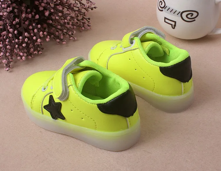 J Ghee Fashion LED Light Stars Kids Shoes For Baby Boy Girl Children's Casual Sneakers Boys Girls Soft Anti-slip Sports Shoes