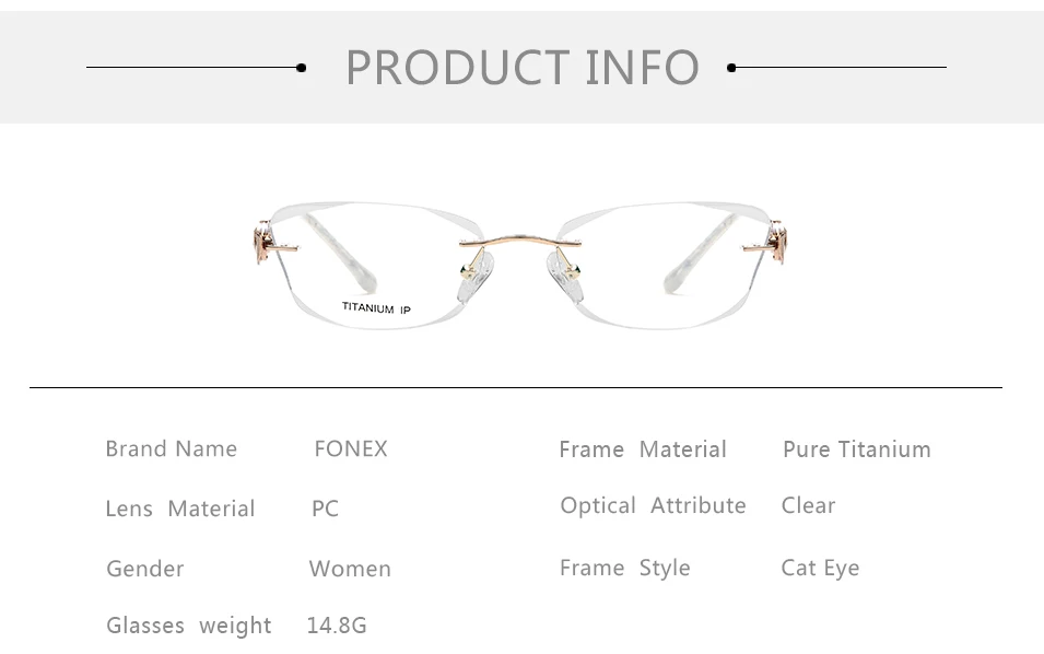Новинка, оправа для очков из чистого титана, женские роскошные брендовые дизайнерские высококачественные оптические очки с бриллиантами по рецепту, 7715