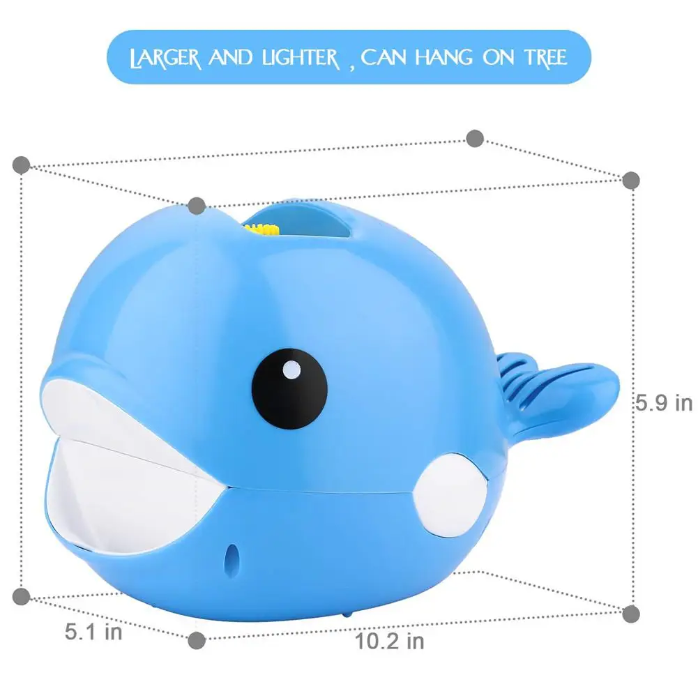 HobbyLane Bubble Machine Cartoon Whale Electric Automatic Bubble Maker 2000+ Bubble Blower Baby Bath Toys for Kids