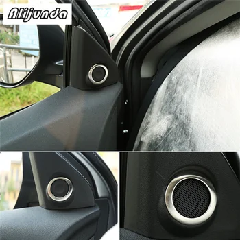 

2 pieces / set. stainless steel finish speaker cover ring ornaments circle for Mitsubishi ASX 2013 2014 2015