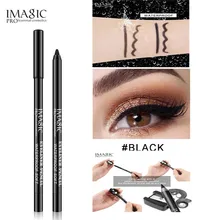 IMAGIC Водостойкая Подводка для макияжа глаз, черная кофейная косметика, карандаш для подводки глаз, быстросохнущая подводка для глаз, водная кисть, защита от пота