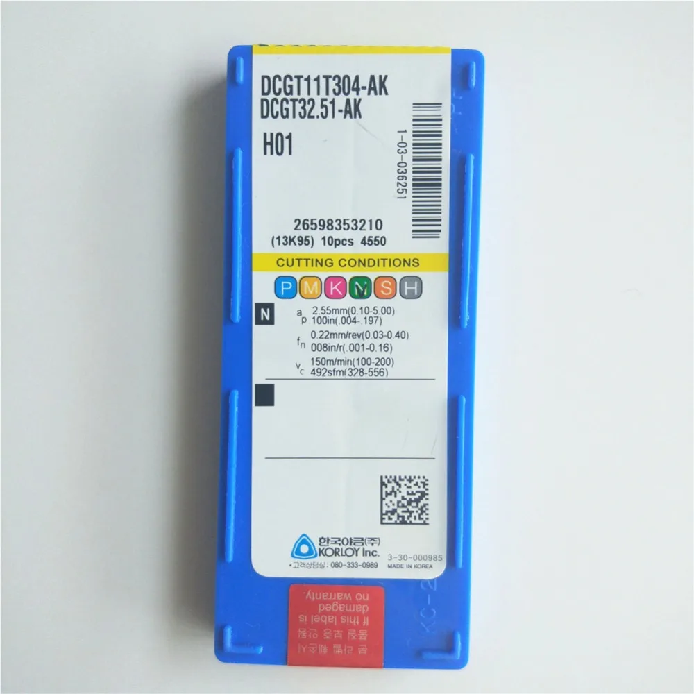 Твердосплавные пластины для ЧПУ DCGT11T304 AK H01 DCGT32.51 10 шт.| |