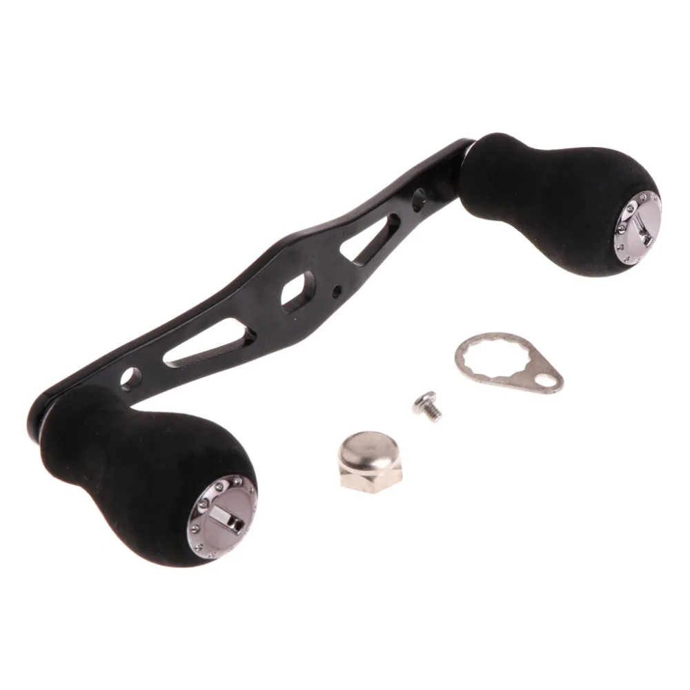 

Fishing Handle Reel Double Knob Replacement Baitcasting Accessory Aluminum Alloy
