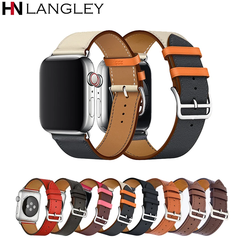 

Leather strap for apple watch band 4 42mm 38mm correa watchband for apple iwatch bracelet 44mm 40mm 3/2/1 wrist belt