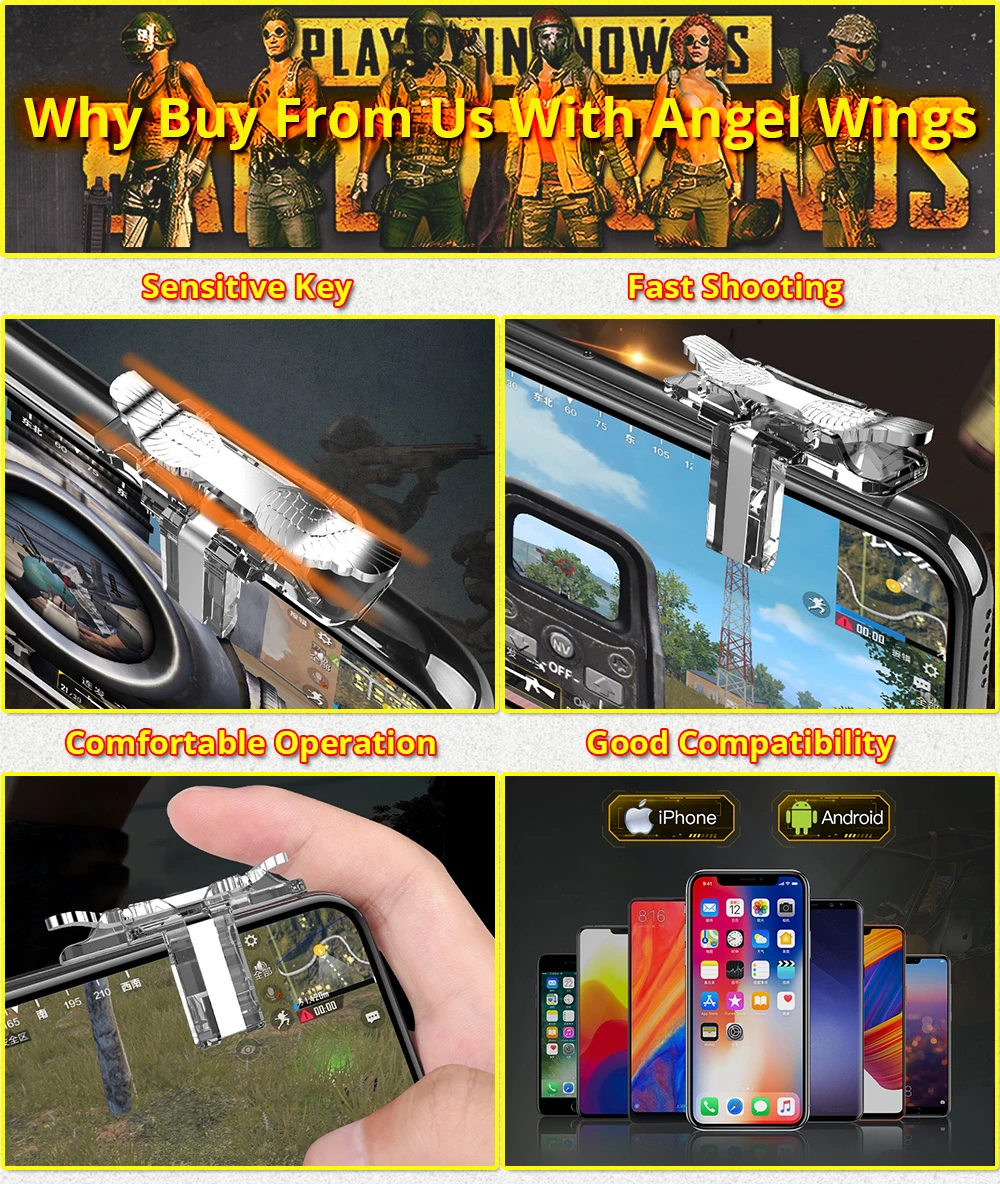 gampad with Angel Wings pubg key feature