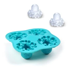 การออกแบบ Octopus รูปร่างซิลิโคน ICE CUBE ถาดรูปร่างแม่พิมพ์บาร์ Jelly Candy ช็อกโกแลตแม่พิมพ์ KC1338(China)