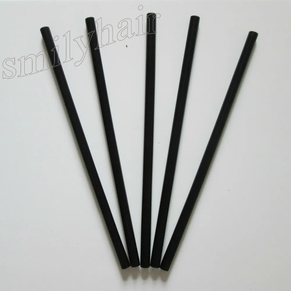 Free-Shipping-keratin-hair-extension-fusion-glue-sticks-30cm-length-12pieces-pack-black-color
