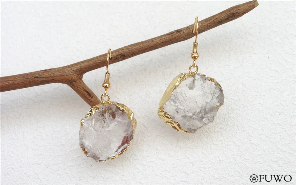 Rough Crystal Quartz Earrings 8