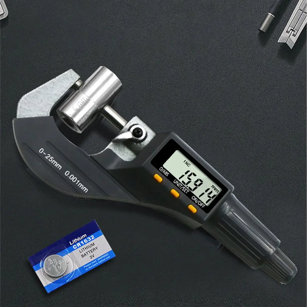 

Digital Outer Diameter Double-pointed Micrometer 0-25mm Micrometer Digital Micrometer External Outside Diameter Caliper