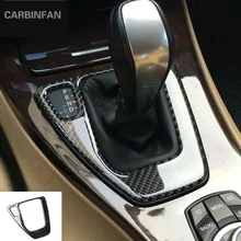Для BMW E90 E92 E93 2005-2012 углеродного волокна Шестерни Цельнокройное Управление Панель крышка Стикеры интерьер автомобиля стиль 3 серии Аксессуары C555