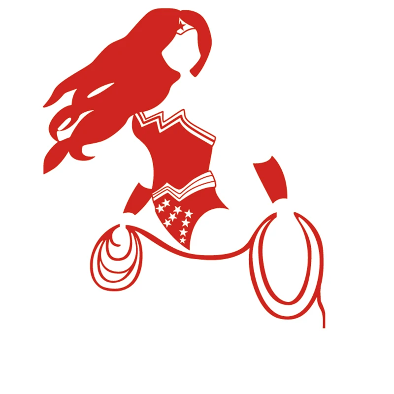 Wonder Woman Lasso Vinyl Car Sticker - Cartoon Silhouette Decal for Window & Body Decoration image 3