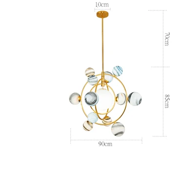 Творческий планета люстра Nordic Light Костюмы магазин кафе декоративные лампы Гостиная Спальня бар Фэнтези Детская комната освещения - Цвет абажура: 13 light A