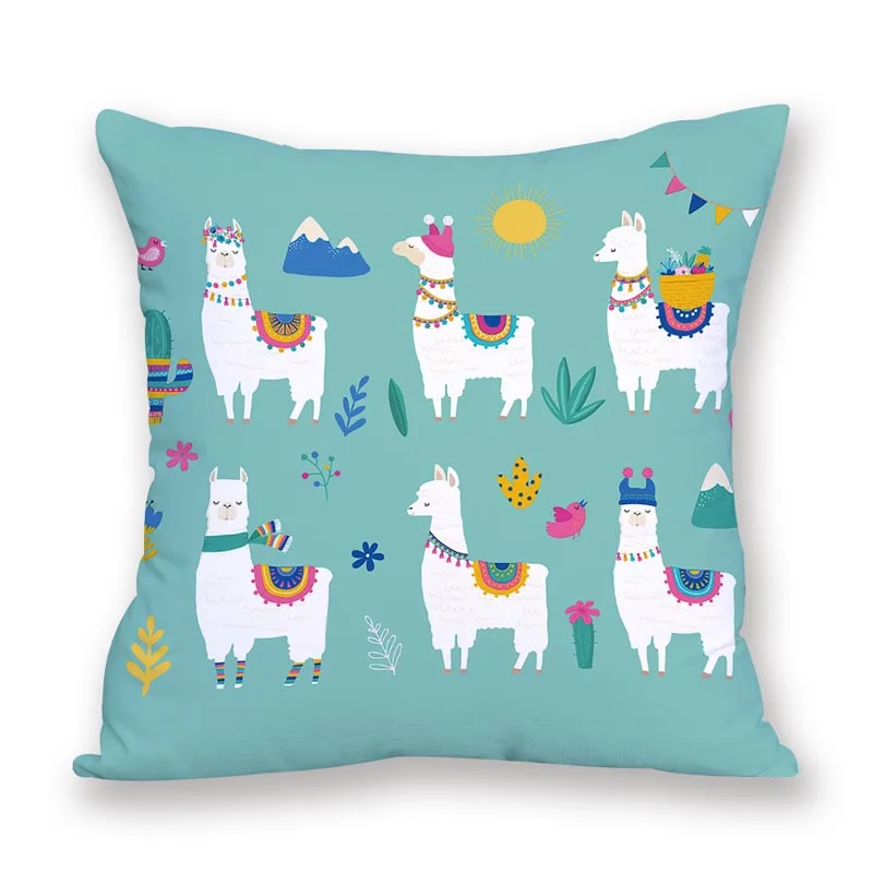 L1064-13 Альпака пледы PillowGifts подушки Covers45* 45 см подушки крышка мультфильм DecorativePillowLovely SofaDecoration PillowsCase - Цвет: L1064-13