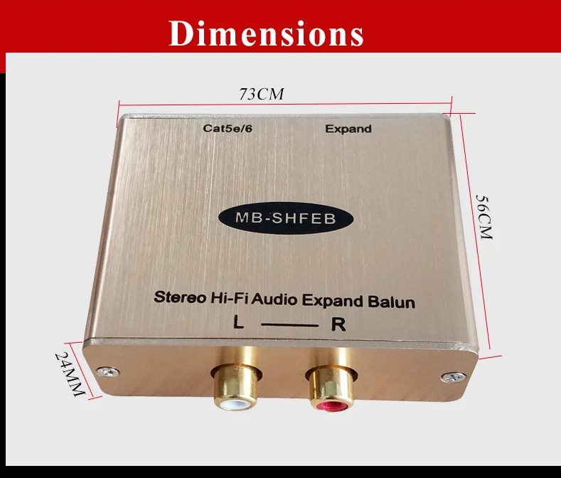2-CH стерео Hi-Fi звук до RJ45 преобразователь RCA аудио Rj45 адаптер RCA RJ45 аудиоудлинитель с устранения Шум