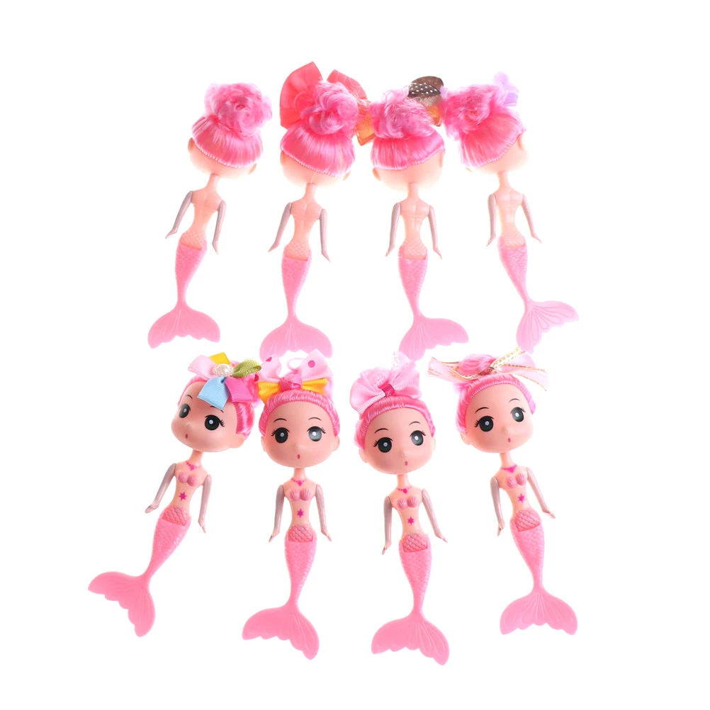 

Mini Mermaid Doll Baby Kid Doll With Fish Tail Phone Decor Cartoon Swimming Mermaid Dolls For Girl's Birthday Gifts 12cm
