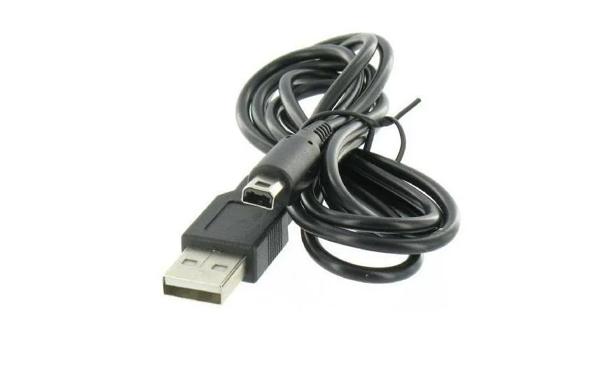 1,2 м черный для nintendo 3DS DSi кабель синхронизации данных Зарядка USB кабель свинцовое зарядное устройство 1000 шт./партия