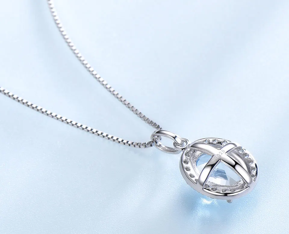 UMCHO Sky blue topaz 925 sterling silver jewelry set for women S010B-1 PC (12)