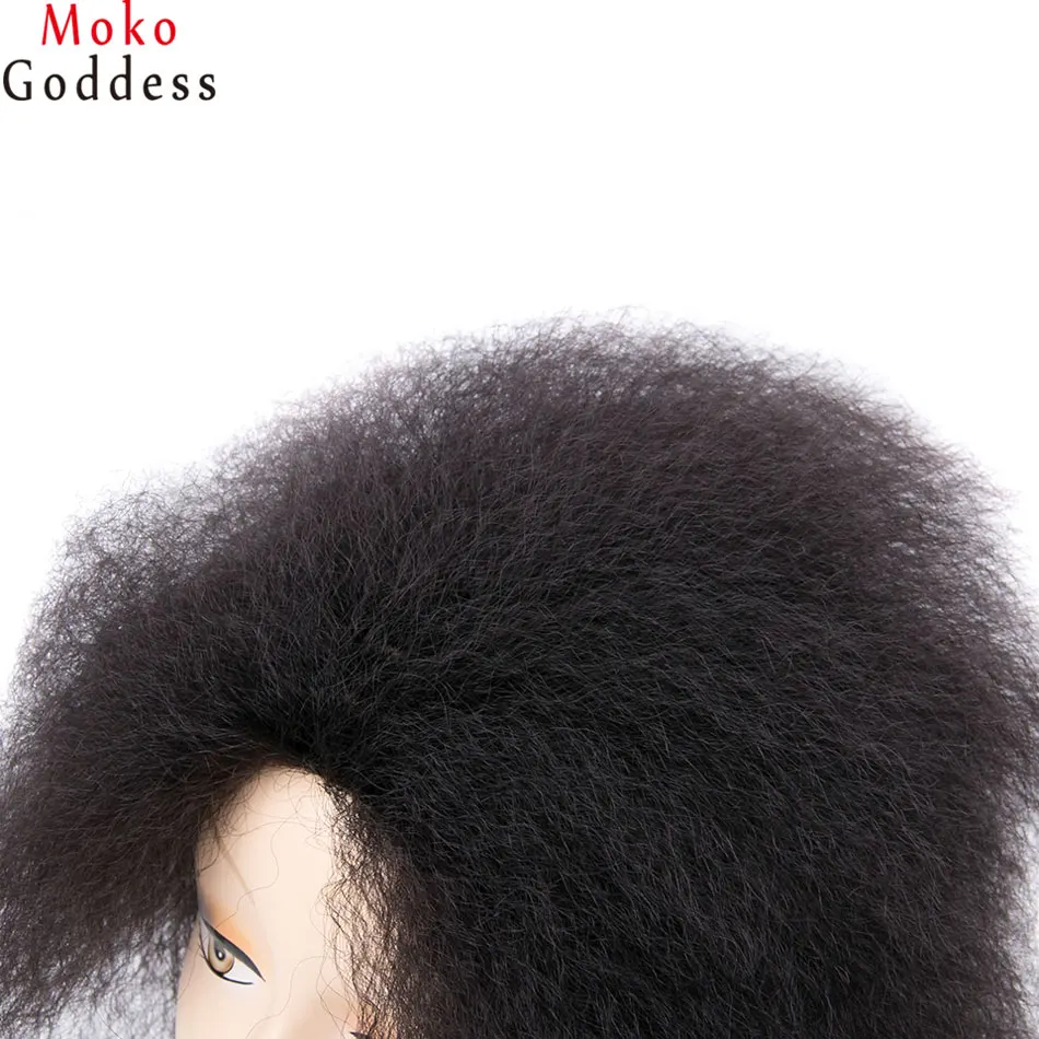 Mokogoddess короткие парики для черных женщин кудрявые вьющиеся волосы афро парик высокая температура Синтетические волосы женские парики