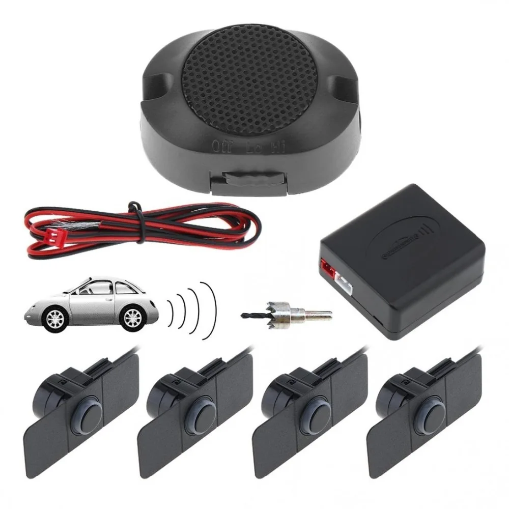 Car Parking Sensors for Fiat Buzzer Alarm System with 4pcs 16.5mm Reversing Radar Car Parking