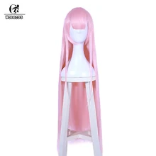 ROLECOS аниме DARLING in the FRANXX 02 Косплей волосы Zero Two Косплей 100 см Длинные розовые Косплей головные уборы синтетические волосы