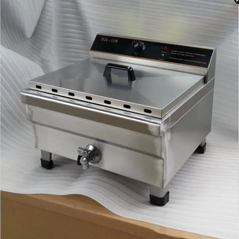 1PC Electric fryer big tank frying oven_stainless steel deep fryer 20L Commercial Countertop