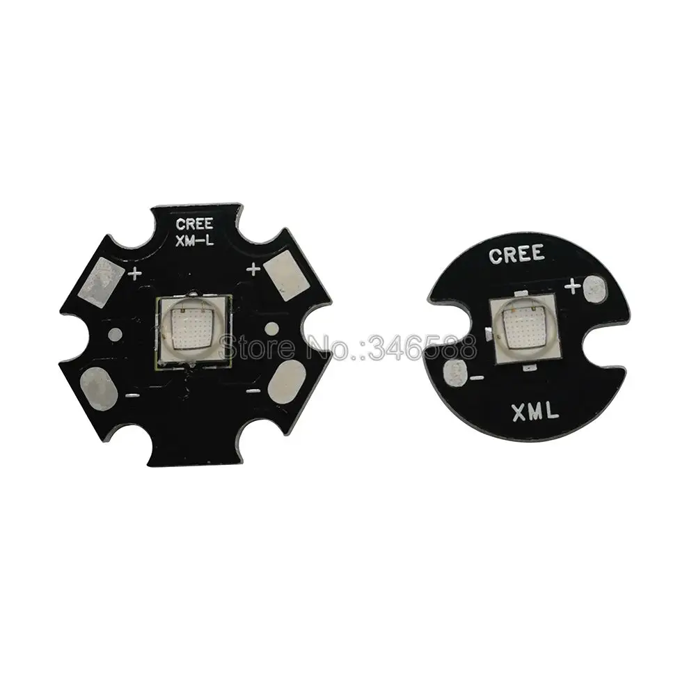 10W XM-L2 T6 XML2 T6 LED Light 20mm Black PCB White Warm White Neutral White + 22mm 5 Modes Driver For DIY Torch Flashlight