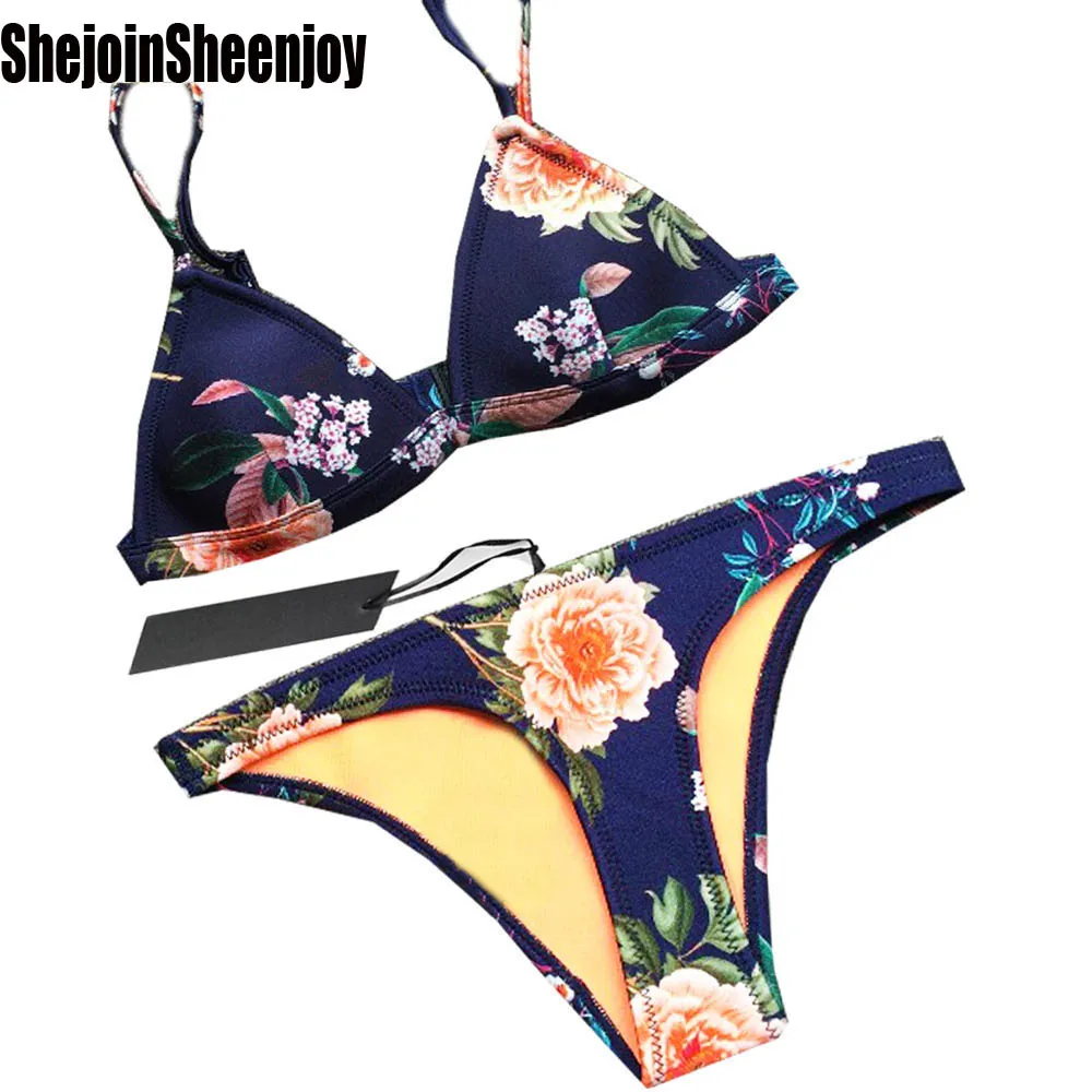 Print Swimwear Women 2018 New Mesh Beach Bathing S...