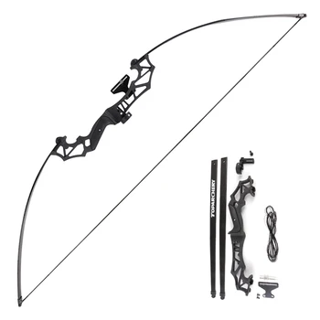 

Junxing Archery Hunting Bow 40lbs Black Recurve Bow for Outdoor Fishing Shooting Right Hand With Bow Accessories