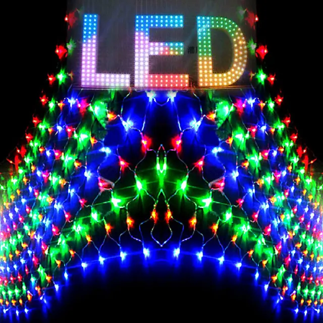 1pc New LED Net Christmas Lights 3 x2M 204 LEDS 4 colours to Choose