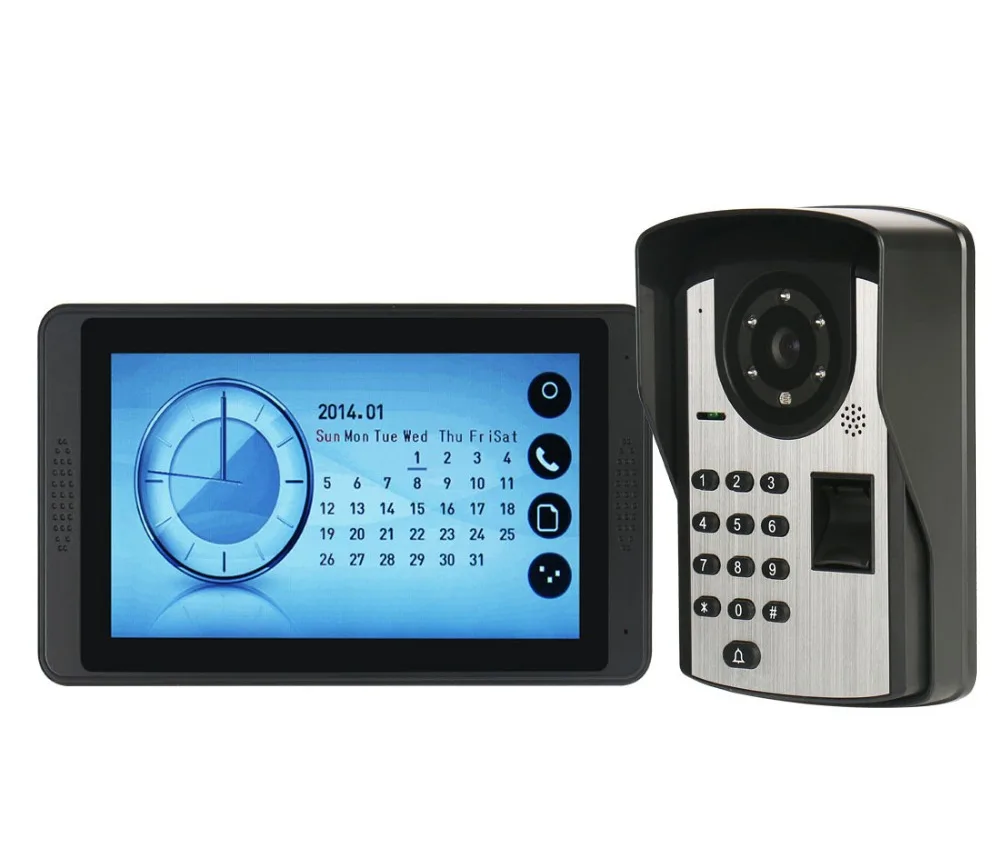 XinSiLu Новое поступление отпечатков пальцев и пароль " сенсорный экран видео телефон двери/дверной звонок Поддержка Max 32 Гб TF карты