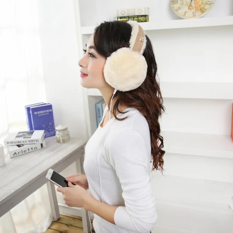 Peluche Femminile di Inverno Paraorecchie Paraorecchie Caldo Cuffie Ragazze  Auricolari Musicali Paraorecchie della Pelliccia Del Faux Cuffie|fur  headphones|ear muff headphonegirls earmuffs - AliExpress
